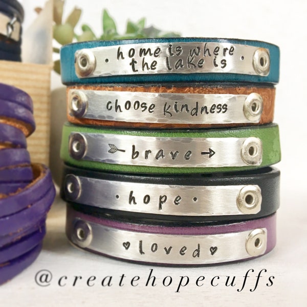 Leather Cuff Bracelet Etsy