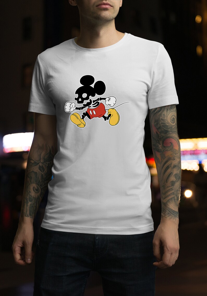mickey skeleton shirt