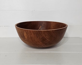 Vintage Wood Fruit Bowl - Farmhouse Boho Kitchen Decor