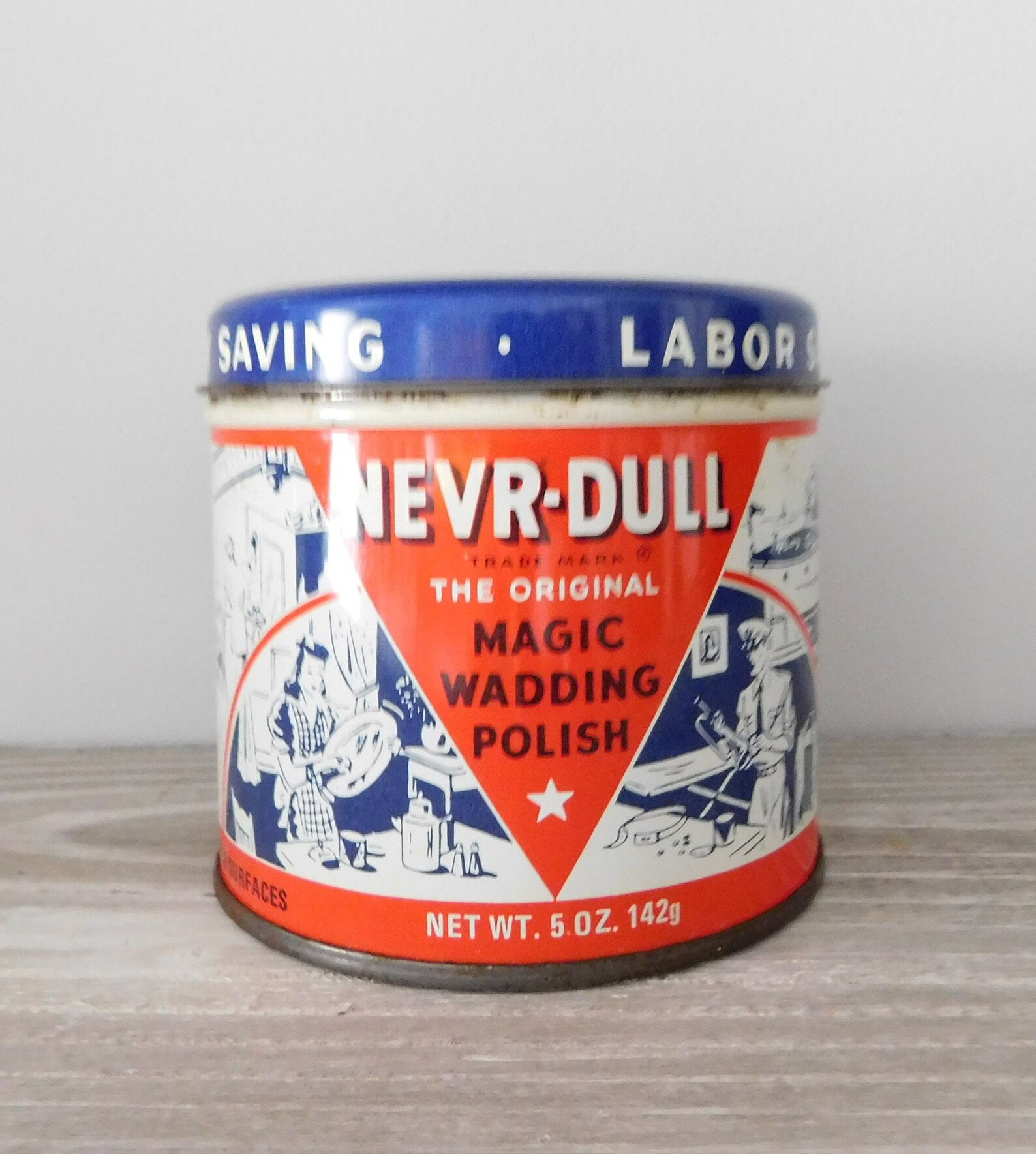 Vintage NeverDull Magic Wadding Tin Collectible Tin Etsy
