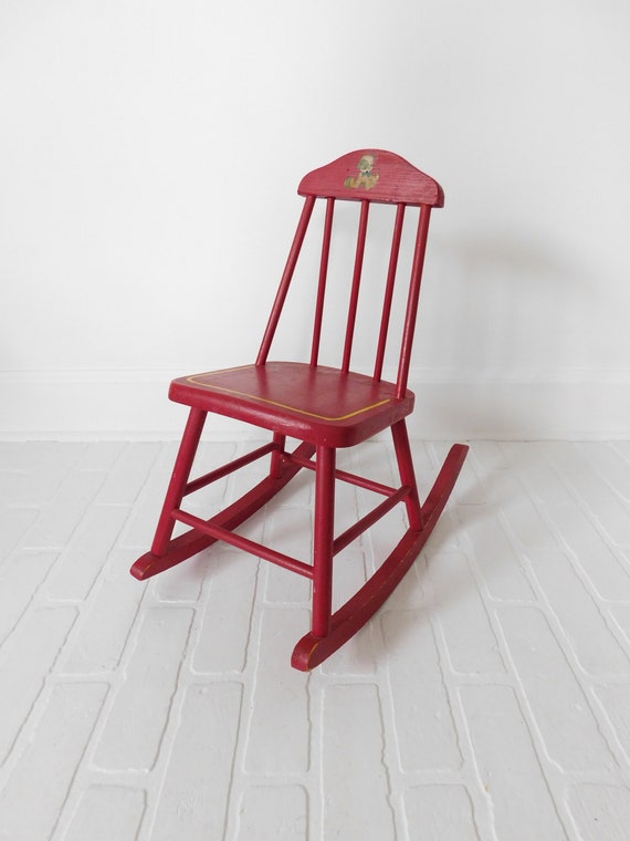 Childs red rocking chair clearance