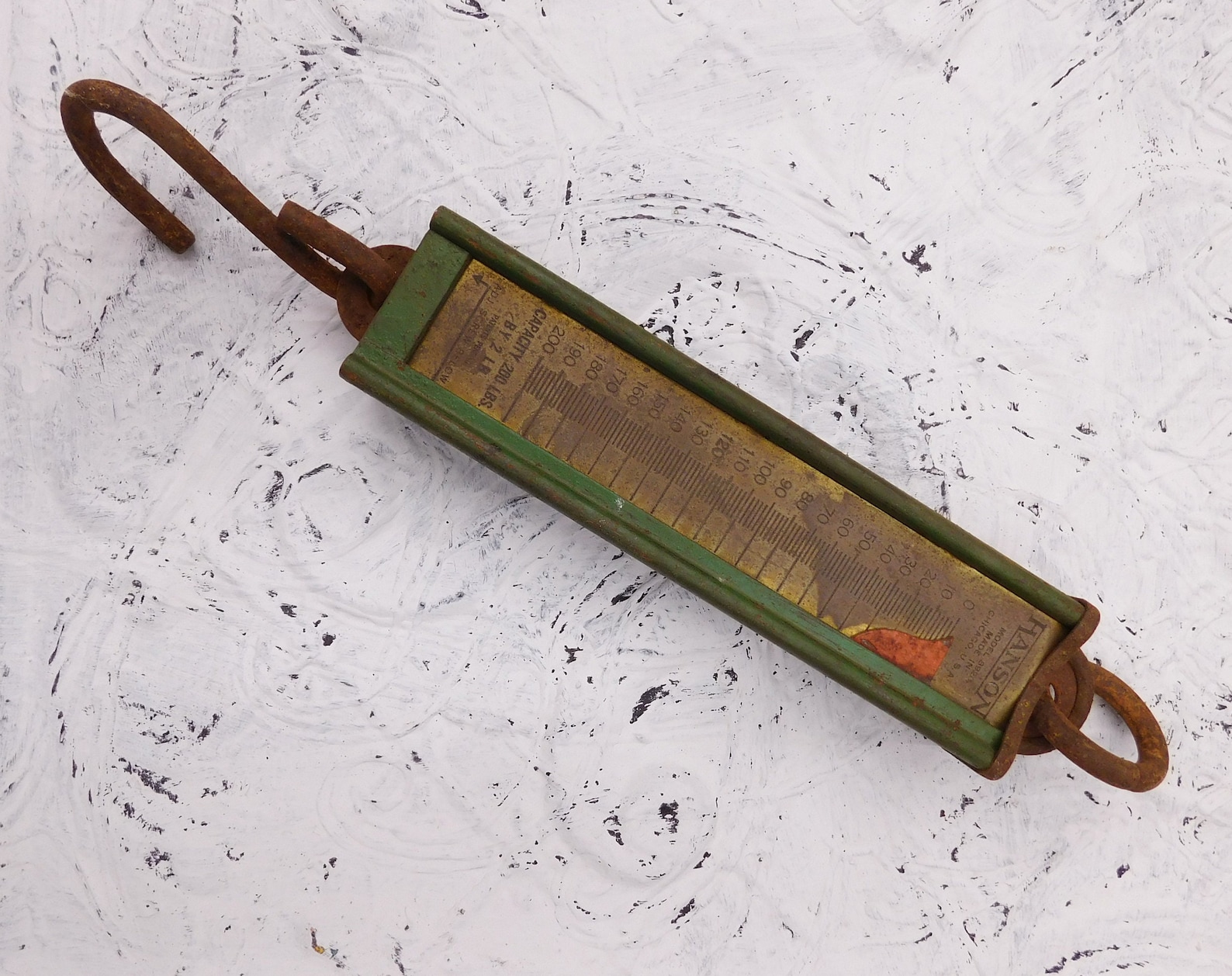 Vintage Green Hanson Model 8920 Hanging 200 LB Scale Etsy