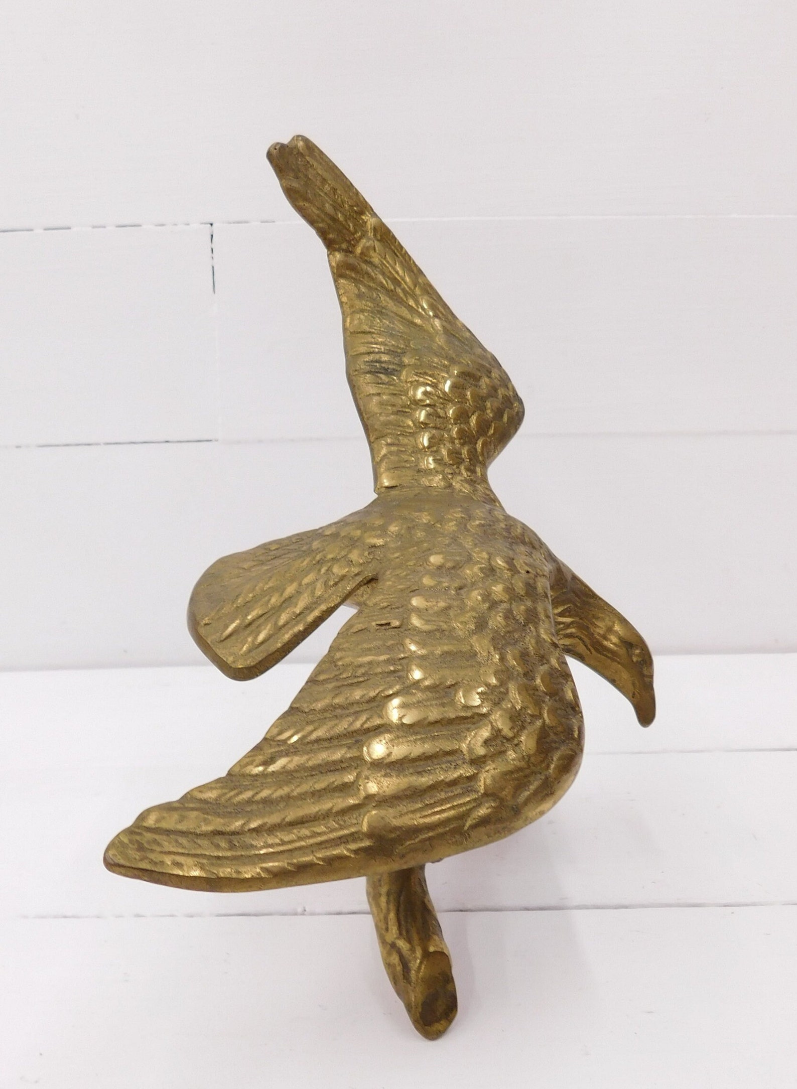 Vintage Brass Eagle Figurine Eagle Statue Brass Bird Etsy
