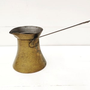 Vintage No 10 Brass Ladle - French Ladle - Brass Pour Spout Cup - Farmhouse Kitchen