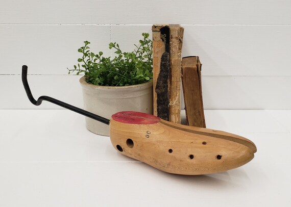Vintage roodharige houten schoen stretcher boerderij decor