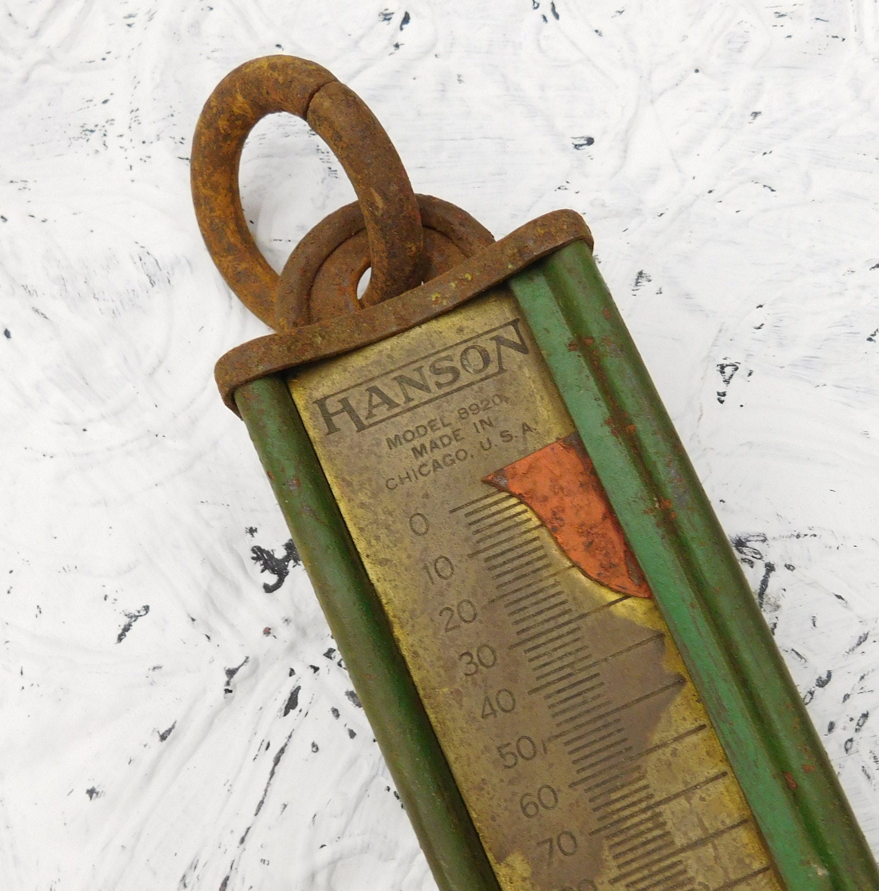 Vintage Green Hanson Model 8920 Hanging 200 LB Scale Etsy