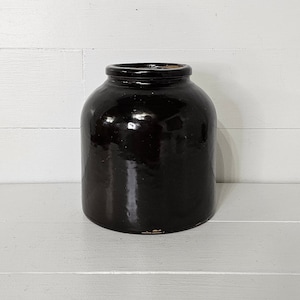 Vintage Red Wing Brown Salt Glaze Crock Jar - Red Wing Minnesota - Collectible Pottery - Farmhouse Decor