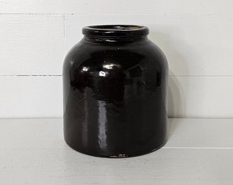 Vintage Red Wing Brown Salt Glaze Crock Jar - Red Wing Minnesota - Collectible Pottery - Farmhouse Decor
