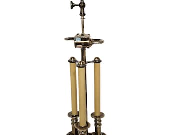 Lámpara de mesa vintage Ethan Allen French Bouillotte con base de latón