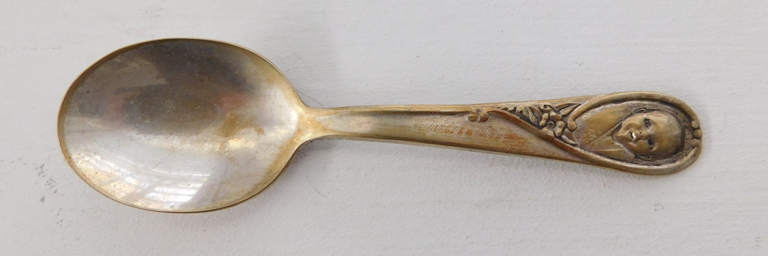 Vintage Gerber Baby Spoon Winthrop Silver Plate Engraved Etsy