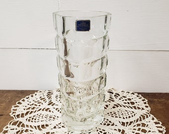 Vintage Lady Victoria France Crystal Glass Flower Vase