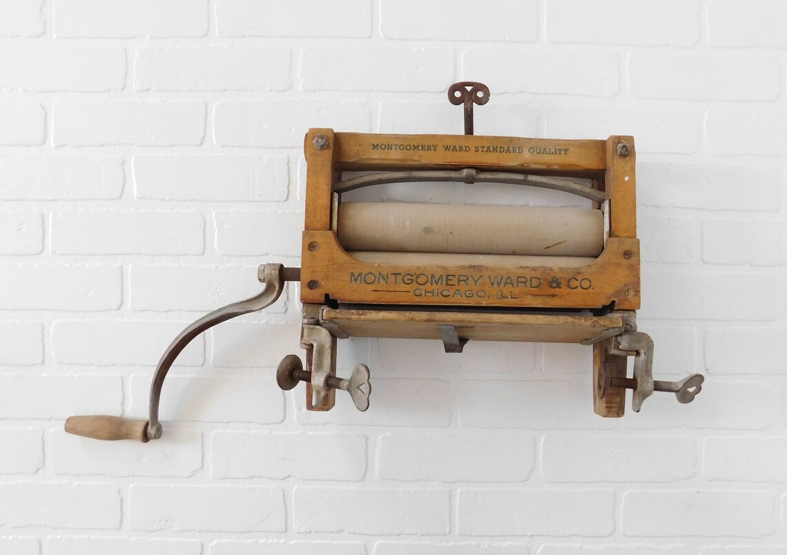 Antique Montgomery Ward Wood Wringer Washer Farmhouse Etsy