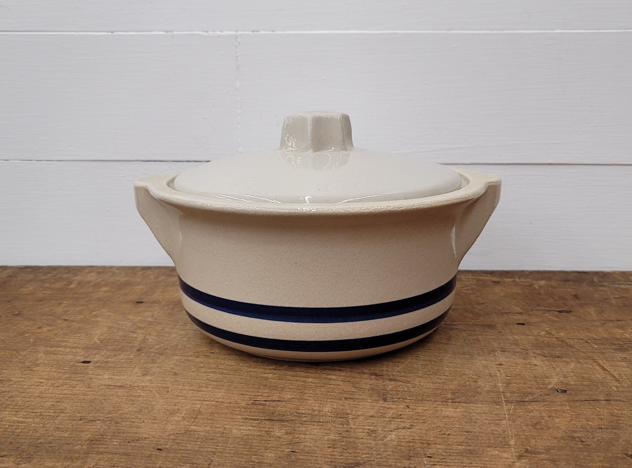 Vintage Roseville Venetian Stoneware Fireproof Baking Pan/Bowl 11
