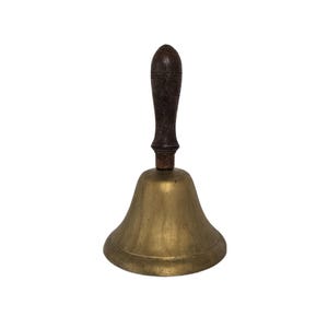 Vintage Large Heavy Brass School Farmhouse Dinner Bell