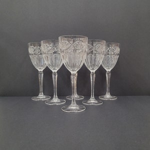 Vintage Wasser Kelch Grand Tapestry von GORHAM CRYSTAL Gläser Set von 6