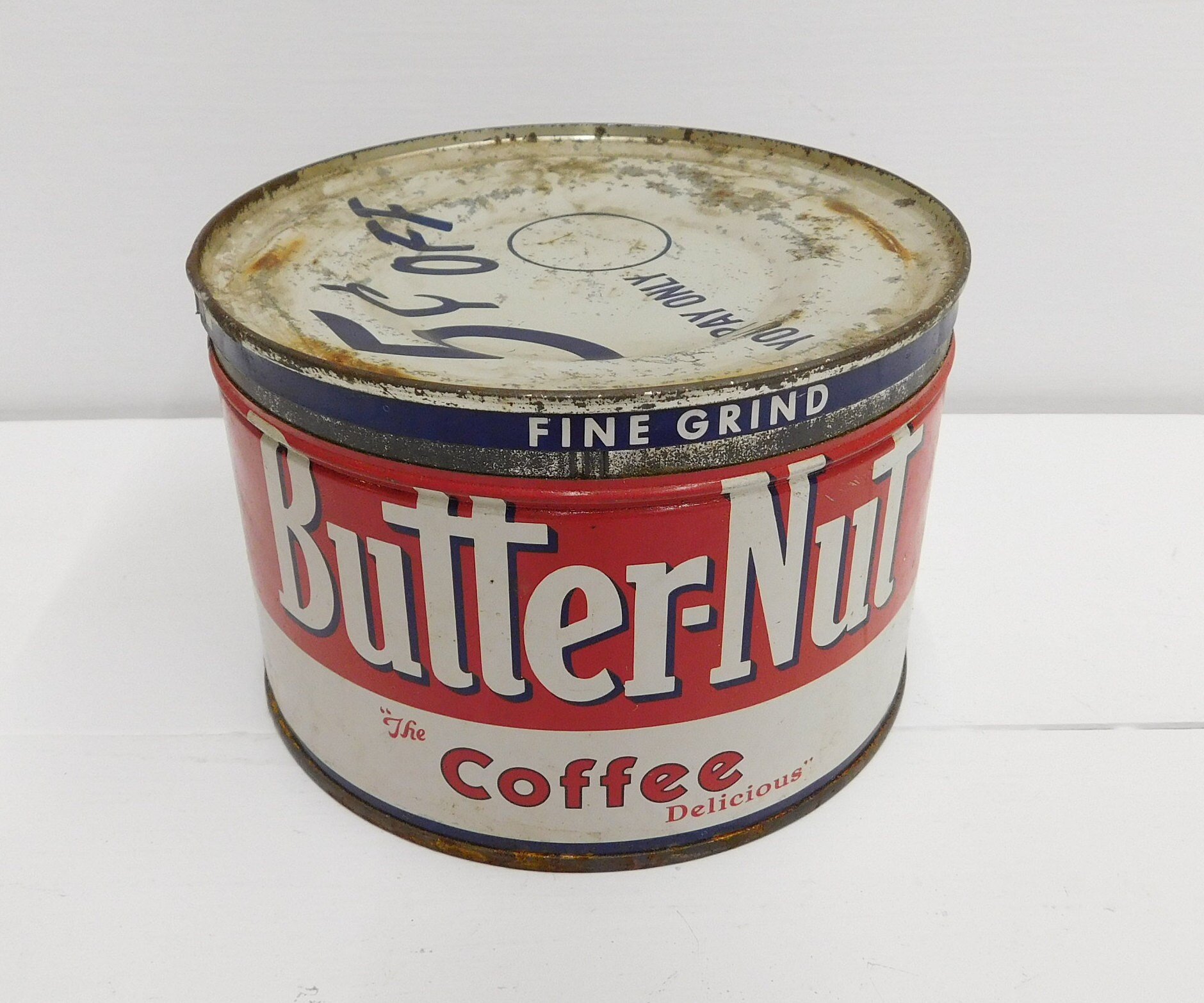 Vintage ButterNut Coffee Tin 1 Pound Coffee Tin Farm Etsy
