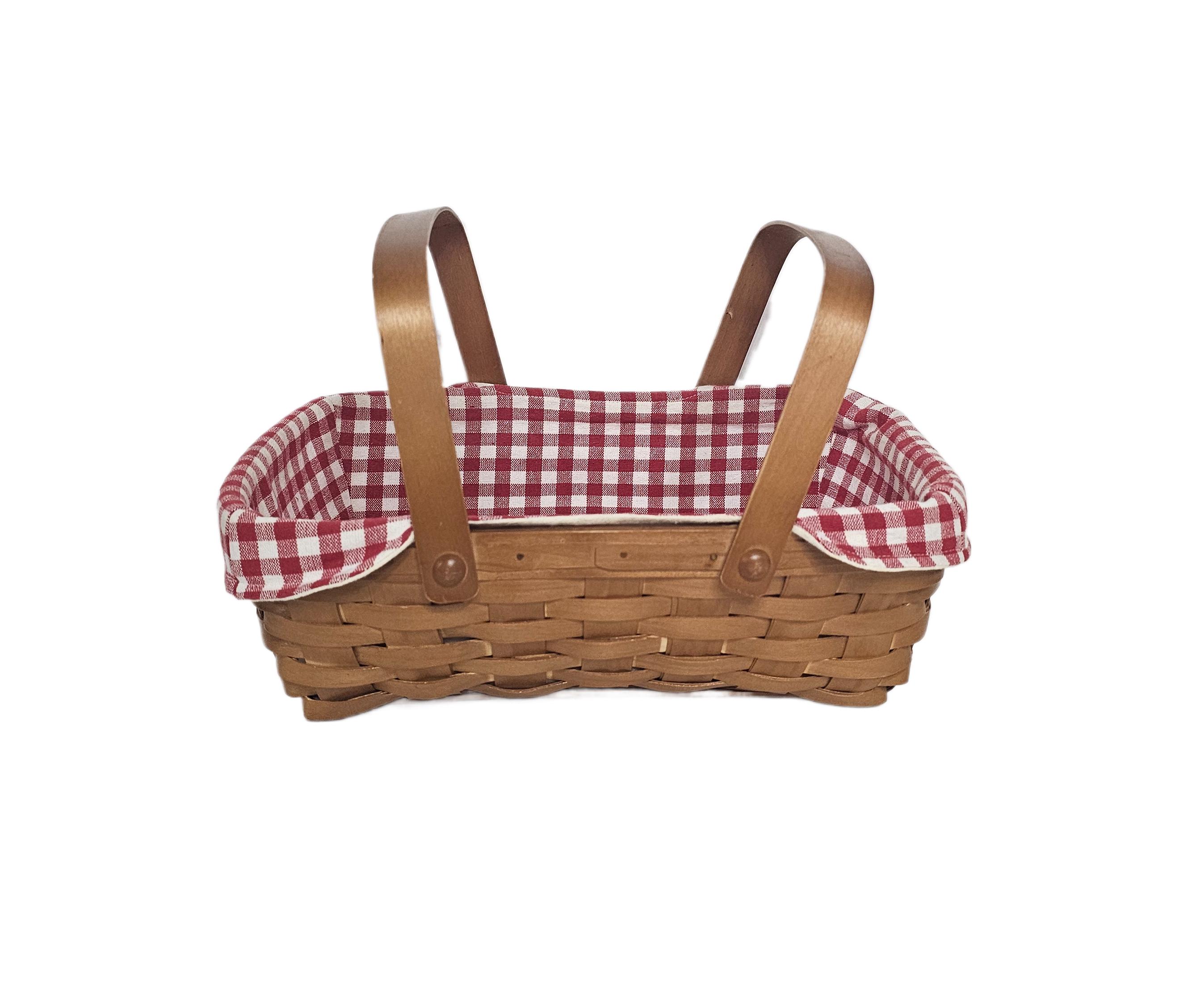 Heritage Mint LTD Red Gingham Lined Canadian Maple Basket - Etsy