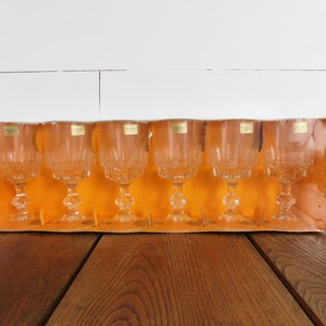 Vintage Luminarc France Wine Glasses, New Old Stock, Barware, Bar, Clear Glass Wine Glasses