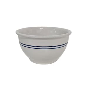 Vintage Gibson Blue Stripe Stoneware Mixing Bowl
