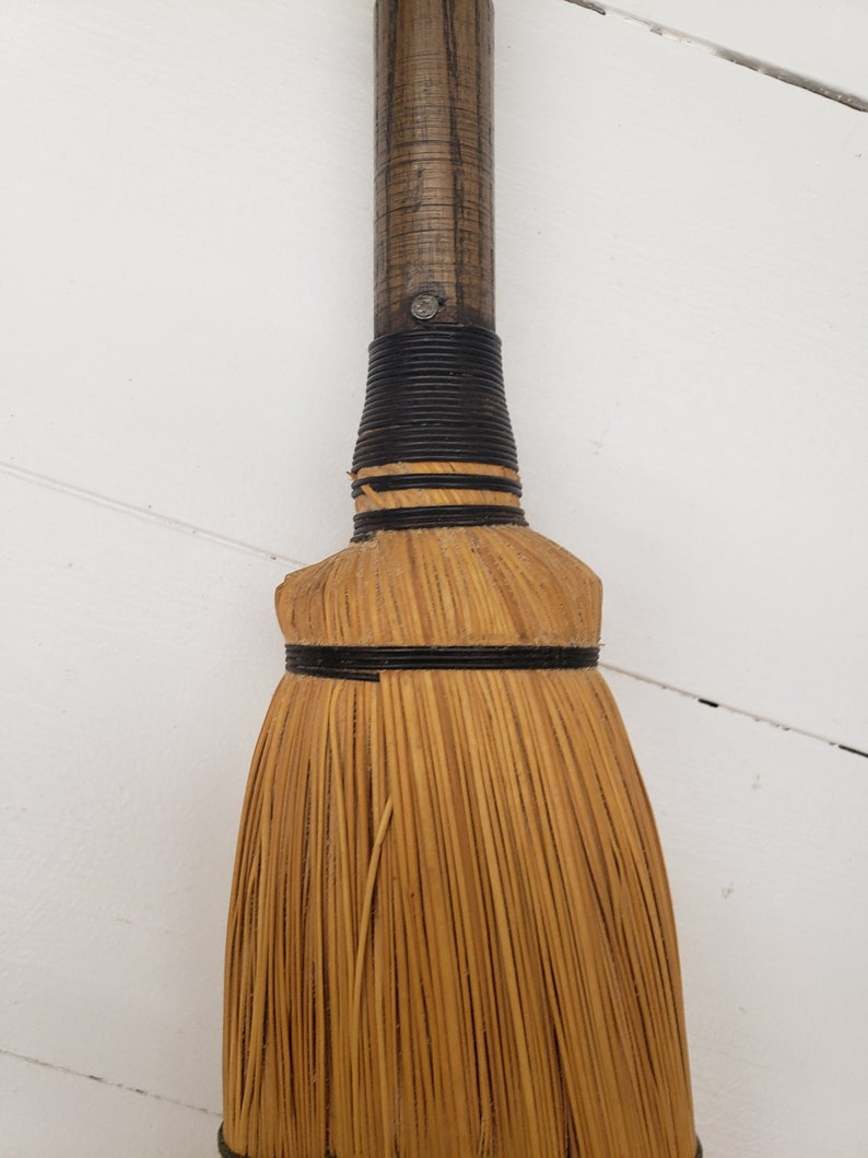 Vintage Straw Broom Fireplace Broom Fall Decor Witches Etsy