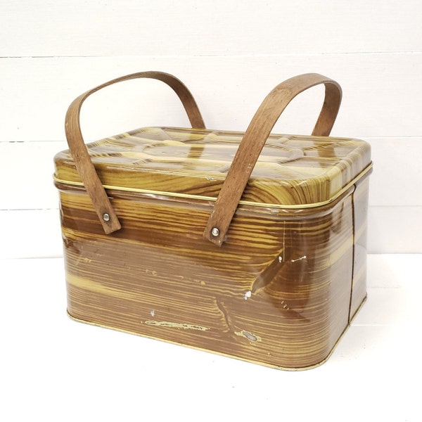 Faux Picnic Basket Etsy