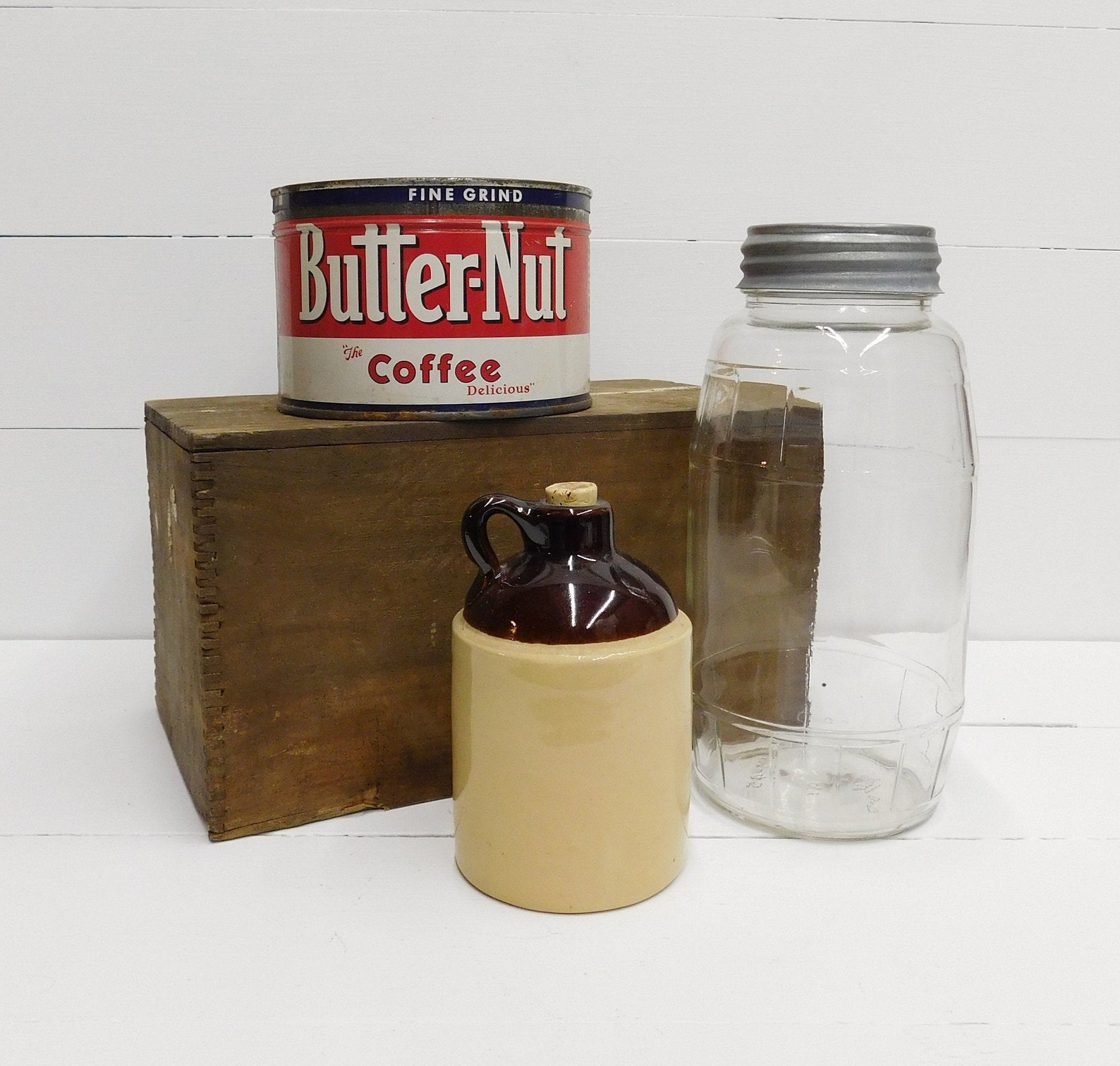 Vintage ButterNut Coffee Tin 1 Pound Coffee Tin Farm Etsy