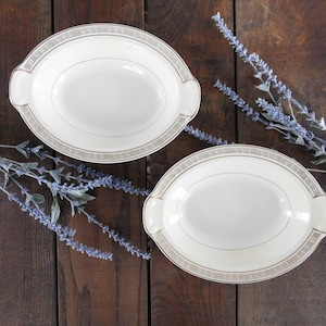 Vintage Taylor Smith Taylor Gold Pattern Oblong Serving Bowls - Taylor Smith Dinnerware