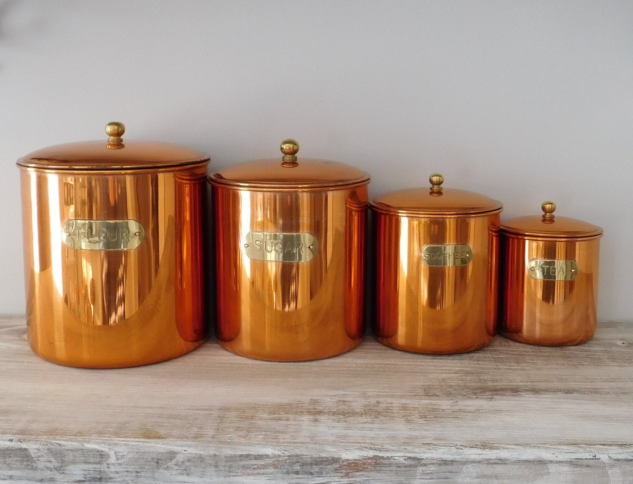 Vtg Solid Copper & Brass. Pan & Utensils 11 Piece Kitchen set Daewoo Korea
