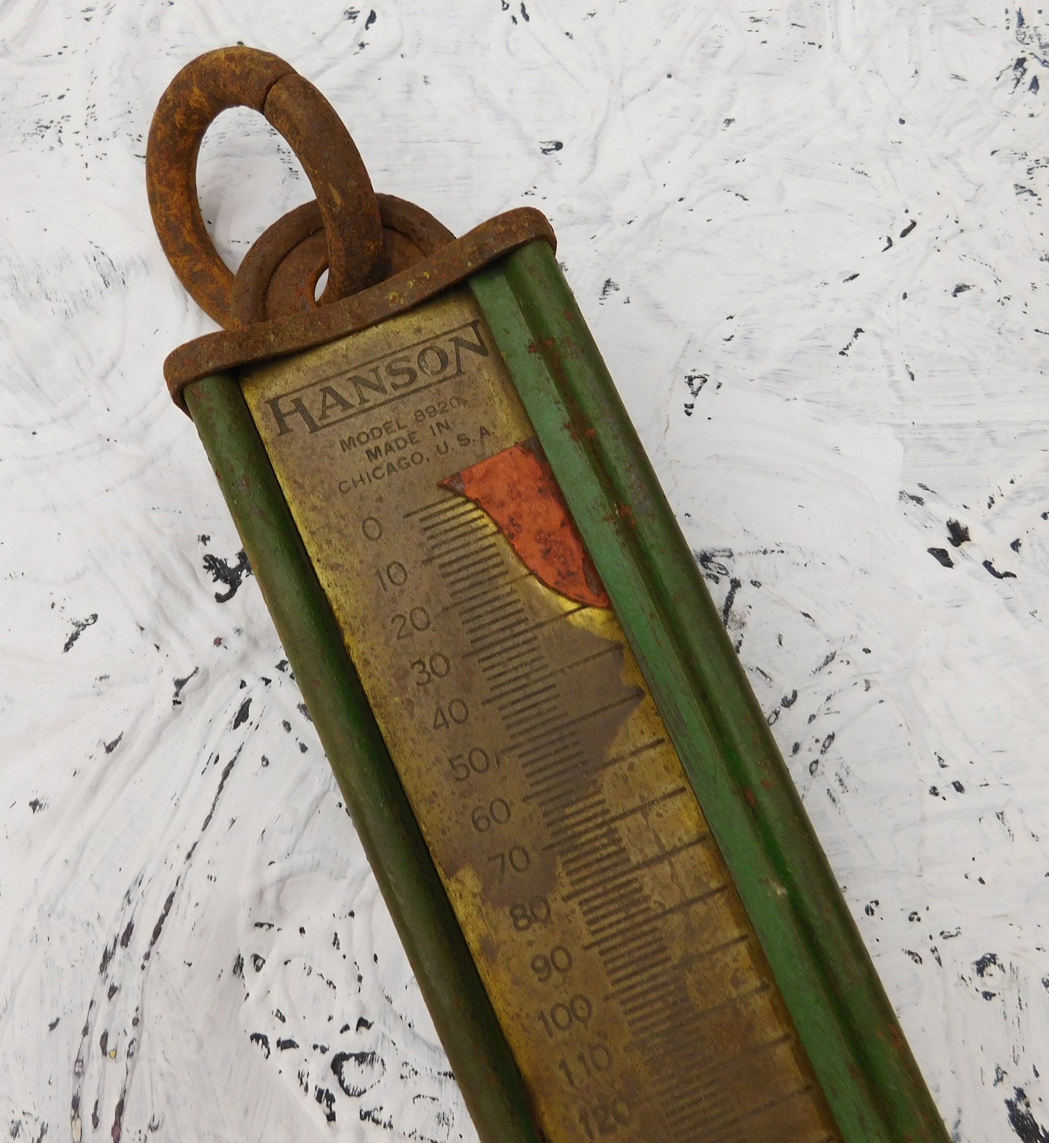 Vintage Green Hanson Model 8920 Hanging 200 LB Scale Etsy