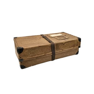 Vintage waskoffer uit de jaren 1950, waskoffer, militaire doos, verzendkoffer