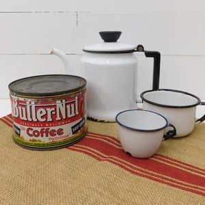 Vintage Butter-Nut 1 lb Coffee Tin - Advertising Tin - Farm Kitchen - Collectible Tin - Farmhouse Decor