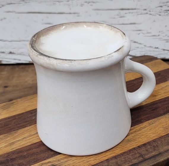 COLETTI Diner Coffee Cups Set of 6, Ceramic White Mugs for Retro