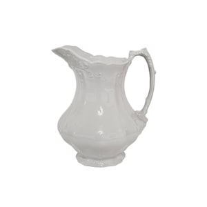 Vintage Johnson Brothers England White Ironstone Pitcher - Farmhouse Cottage