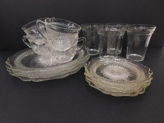 Clear dish set discount