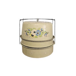 Vintage Cake and Pie Tin Carrier - Dekoracja kuchni w stylu rustykalnym