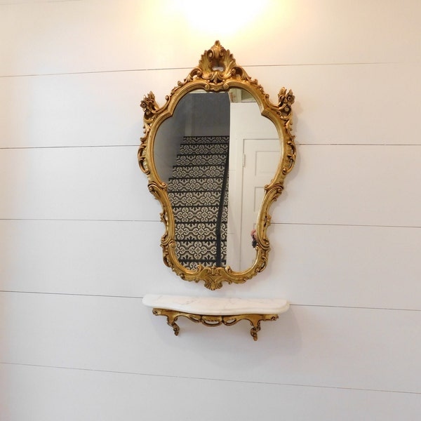 Bathroom Mirror With Shelf Etsy