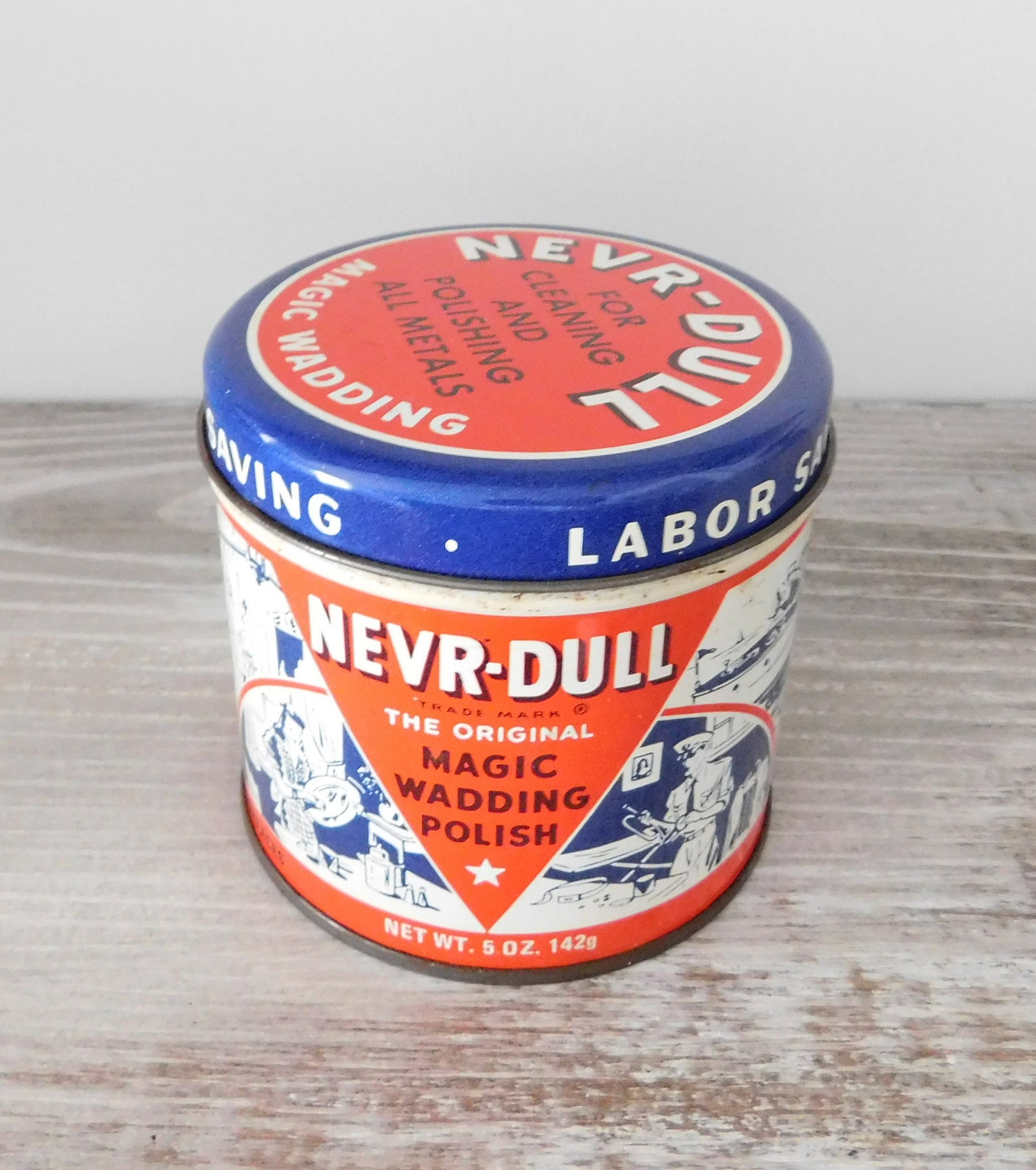 Vintage NeverDull Magic Wadding Tin Collectible Tin Etsy