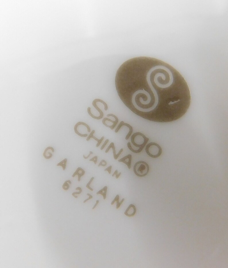 Vintage 83 Piece Sango China Japan Garland 6271 Dinnerware Set Etsy