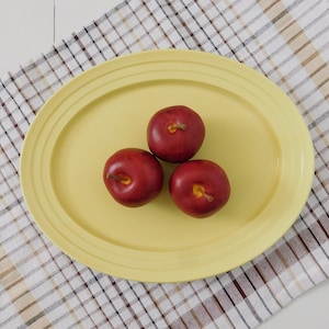 Vintage Yellow Oval Platter - Yellow Dinnerware Oval Plate - Serving Platter