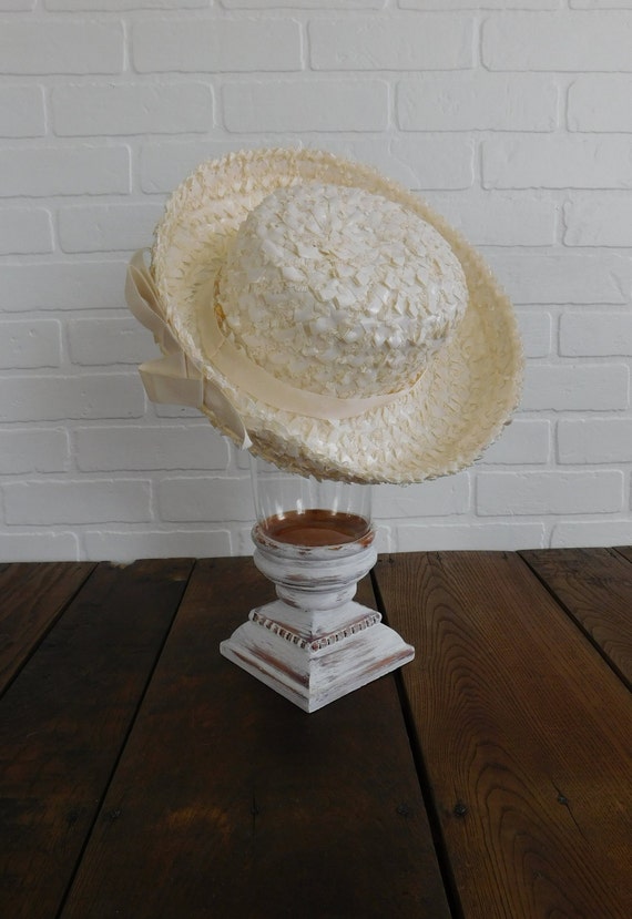 Vintage Juli-kay Chicago Cellophane Straw Hat, Summer Hat  display picture 1