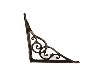 Soporte para estante de hierro fundido vintage - Casa de campo rústica