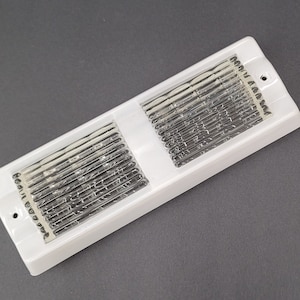 Vintage 1930&#39;s Rectangle Wall Mount Light Fixture Glass Bathroom Shade - Ribbed Milk Glass Replacement Shade