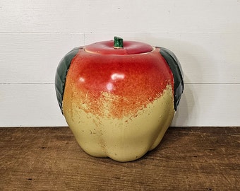 Vintage Hull Blushing Apple Cookie Jar - Collectible Cookie Jar