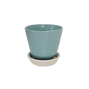 Vintage Shawnee Pottery Flower Pot Planter With Attached Underplate