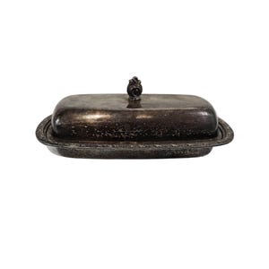 Vintage Silver Plated Covered Butter Dish