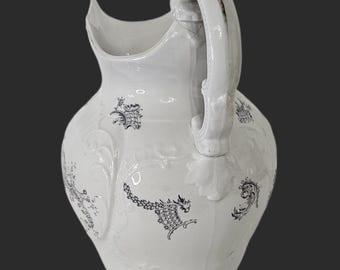 英国アンティークヴィクトリア朝トランスファーウェアウオーター