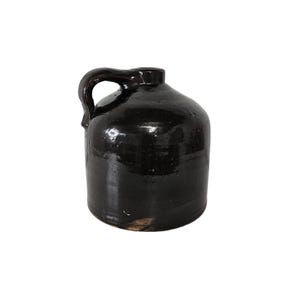 Vintage brauner Steinzeug Bienenstock Whisky Krug