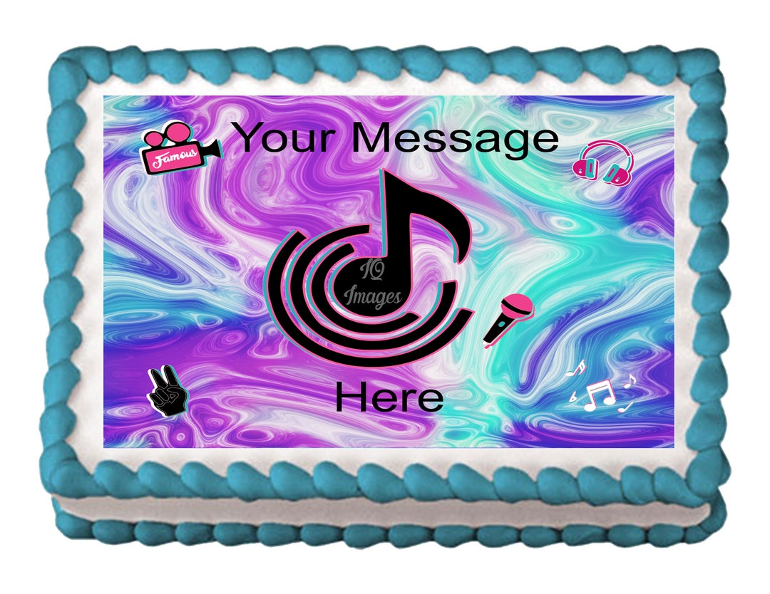 Tik Tok Cake Topper Tik Tok Edible Images Icing Images Tik - Etsy