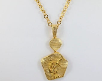 ヴィンテージ YSL ネックレス：イヴ・サンローランのゴールドハンマー