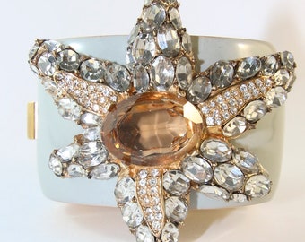 Ciner NY Large Crystal Starfish Cuff Bangle